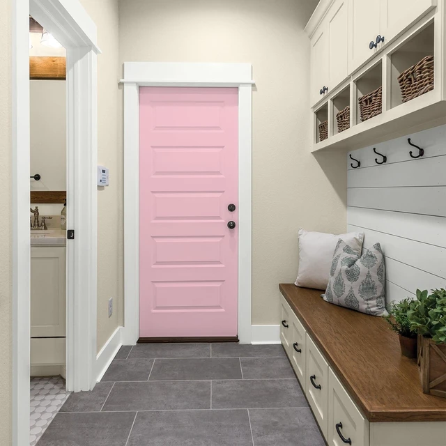Alt view image 5 of 6 - Glidden Rose Melody Satin Interior Paint Color Sample, 1/2Pint