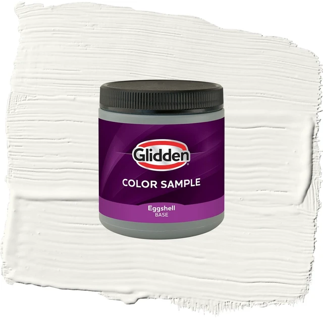 Main image of Glidden Commercial White Satin Interior Paint Color Sample, 1/2 Pint