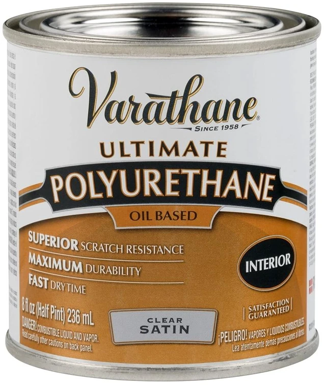 Main image of Varathane Ultimate Oil-Based Interior Polyurethane Clear, Satin-9161H, Half Pint