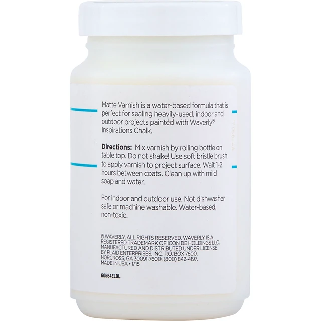 Alt view image 5 of 5 - Waverly Inspirations Matte Chalk Paint Varnish, Clear, 8 fl oz