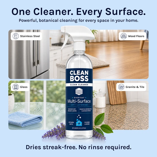 Alt view image 6 of 6 - CleanBoss 24fl oz Everyday Multi-Surface Cleaner, Soft Lavender