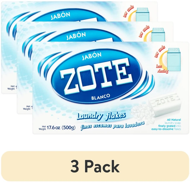 Main image of Zote Blanco Laundry Flakes, 3 Pack, 17.6oz, Gentle on Clothes & Skin, with Sodium Tallowate