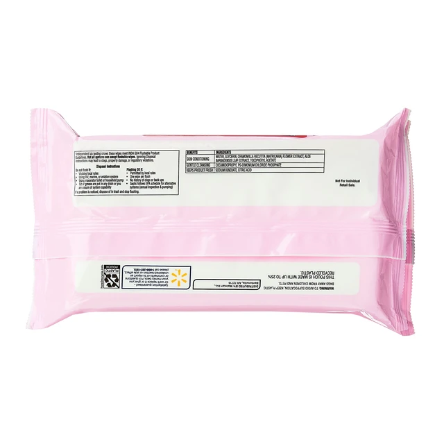 Alt view image 3 of 6 - Equate pH Balanced Hypoallergenic Sensitive Feminine Wipes, Fragrance Free, 96 Wipes (Pack of 2)