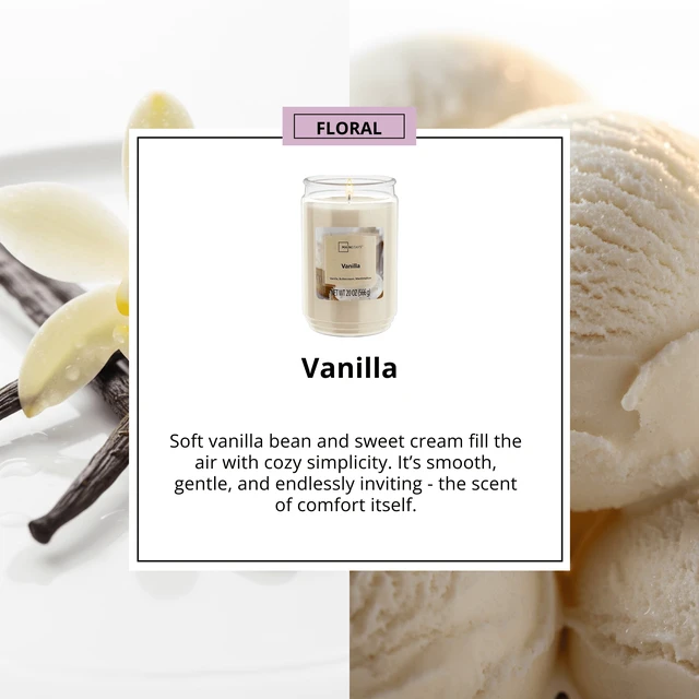 Alt view image 5 of 6 - Mainstays 20 oz Vanilla Single-Wick Scented Glass Jar Candle