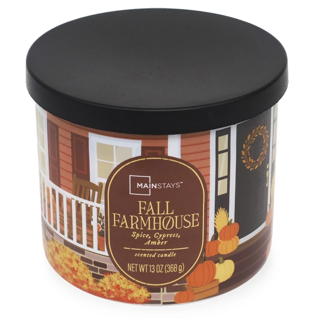 Alt view image 2 of 6 - Mainstays 3-Wick 13-Ounce Fall Farmhouse Scented Candle
