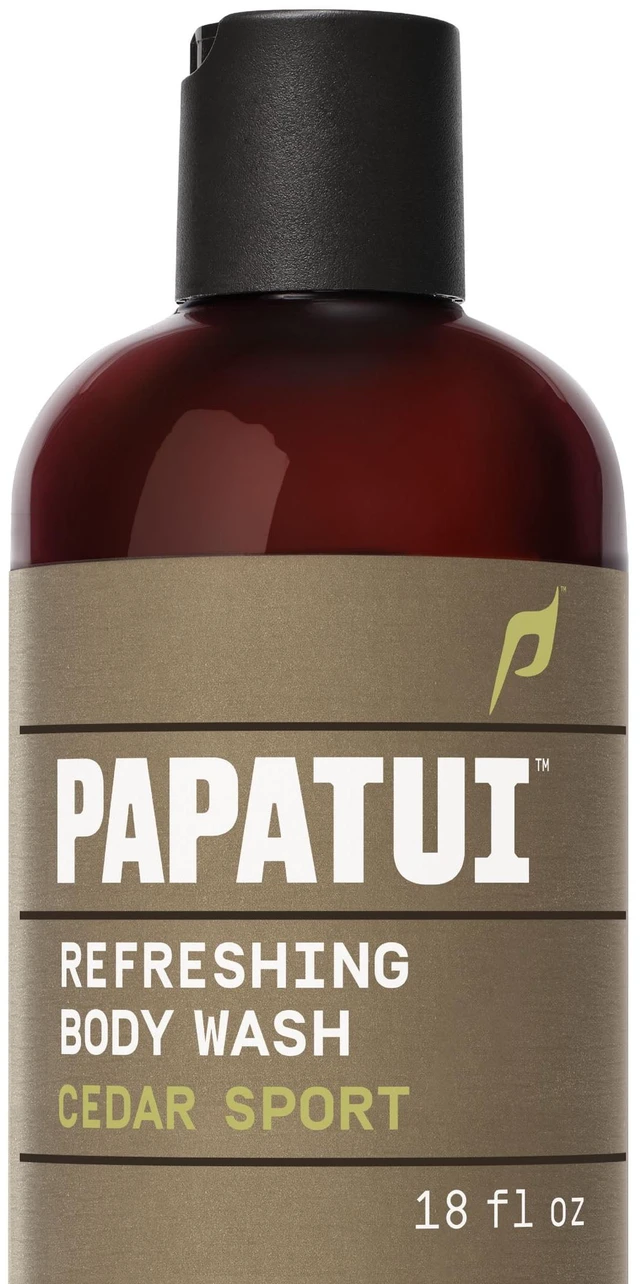 Main image of Papatui Men's Body Wash, Cedar Sport, 18oz, Exfoliating, Hydrating, Made with Coconut Oil, Dermatologist-Tested, Sulfate-Free