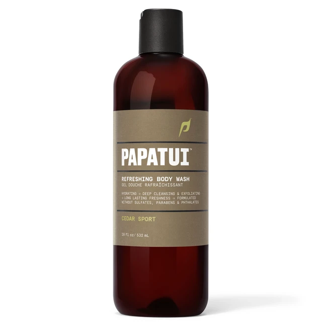 Alt view image 4 of 6 - Papatui Men's Body Wash, Cedar Sport, 18oz, Exfoliating, Hydrating, Made with Coconut Oil, Dermatologist-Tested, Sulfate-Free