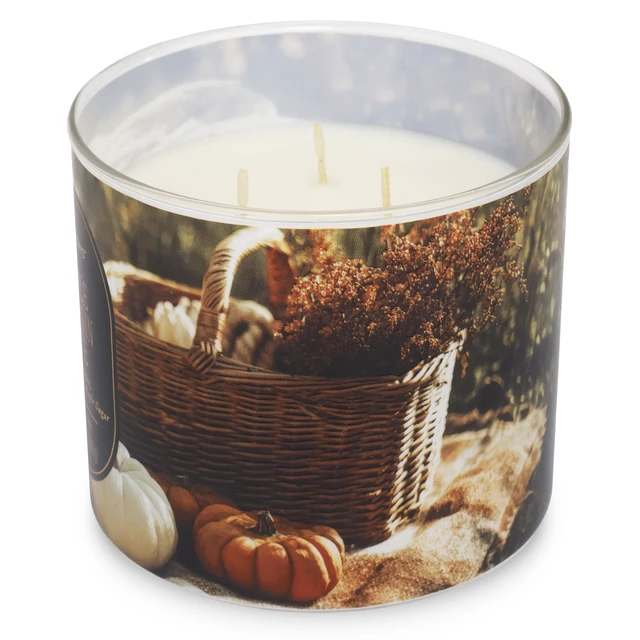 Alt view image 2 of 6 - Mainstays 3-Wick Maple Pumpkin Latte Scented Candle, 13 Ounce