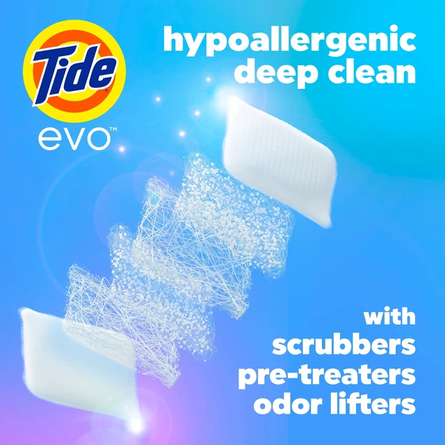 Alt view image 5 of 6 - Tide Evo Free & Gentle Unscented Laundry Detergent Tiles, 16 Count