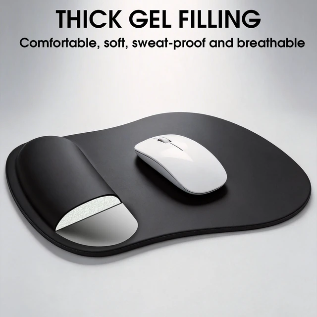 Alt view image 3 of 6 - Ergonomic Mouse Pad with Wrist Support, Non-Slip Carpal Tunnel Relief for Desk Laptop Office & Home