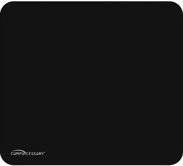 Main image of Compucessory CCS23617 Smooth Cloth Non-Skid Mouse Pad, 1, Black