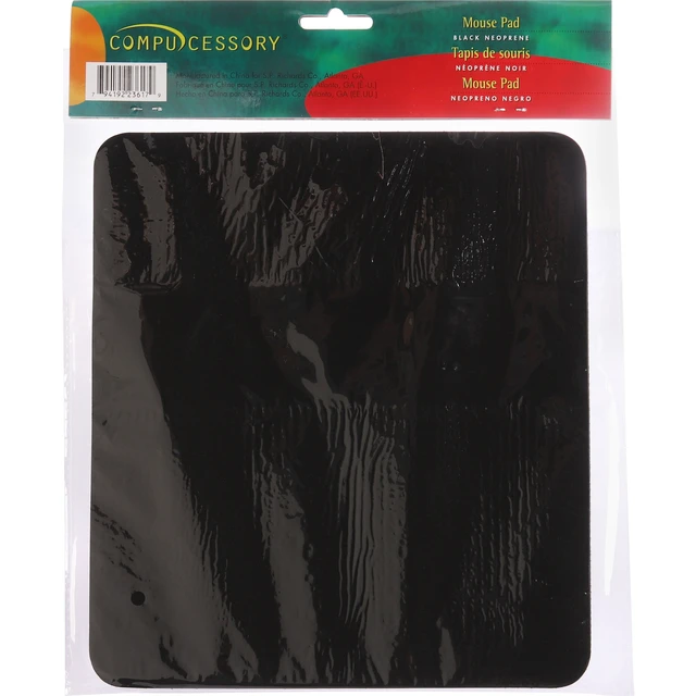 Alt view image 2 of 4 - Compucessory CCS23617 Smooth Cloth Non-Skid Mouse Pad, 1, Black