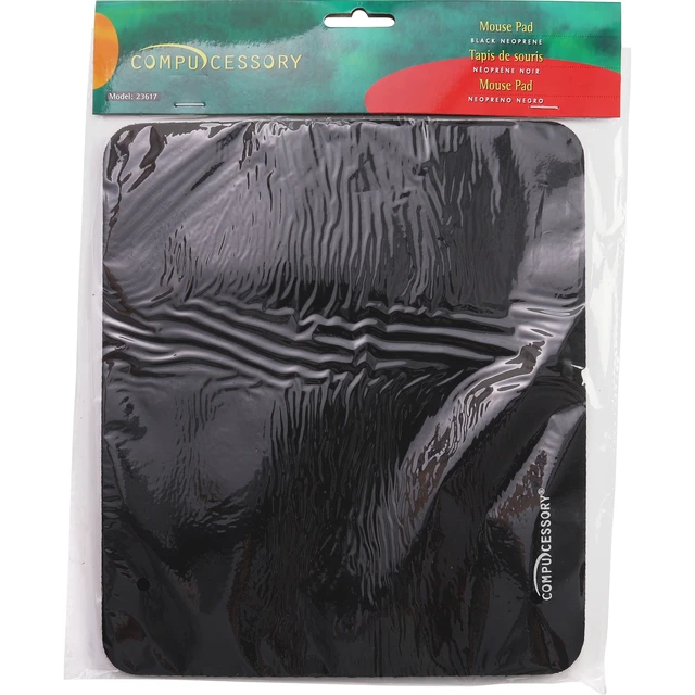 Alt view image 4 of 4 - Compucessory CCS23617 Smooth Cloth Non-Skid Mouse Pad, 1, Black