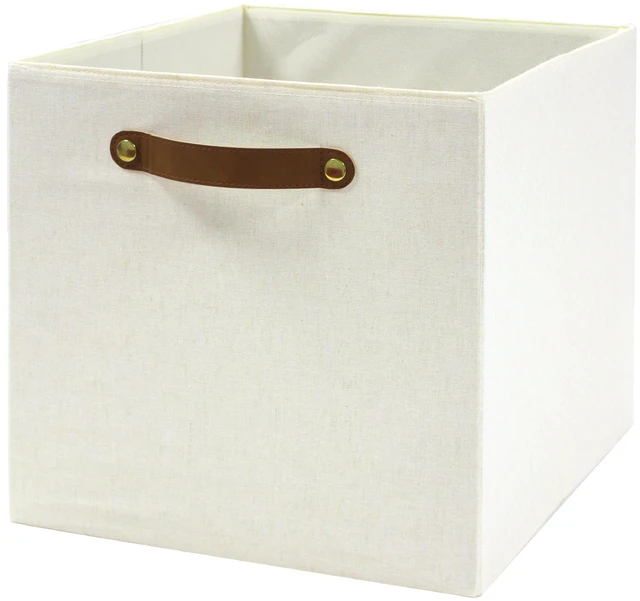 Main image of Collapsible Fabric Cube Storage Bin, Better Homes & Gardens, Vanilla