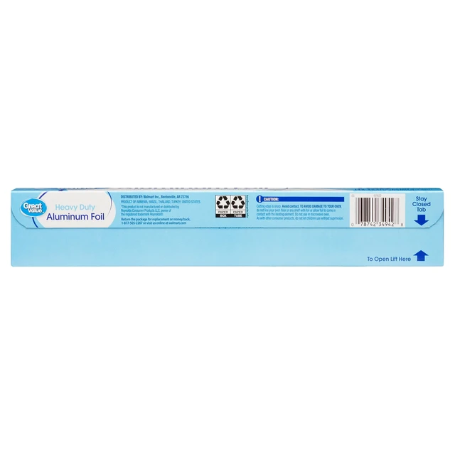 Alt view image 5 of 6 - Great Value Heavy Duty Aluminum Foil, 100 Sq Ft
