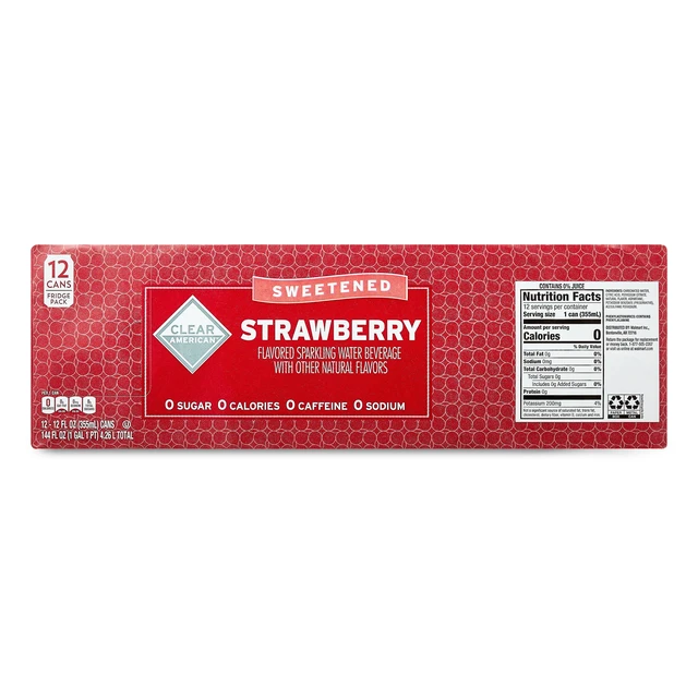 Alt view image 6 of 6 - Clear American Strawberry Sparkling Water, 12 fl oz, 12 Count
