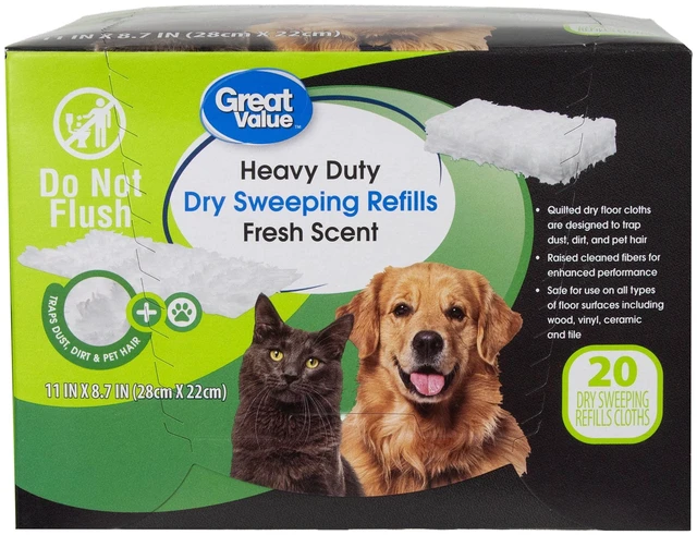 Alt view image 5 of 7 - Great Value Heavy Duty Dry Sweeping Cloth Refills Fresh Scent 20 Count