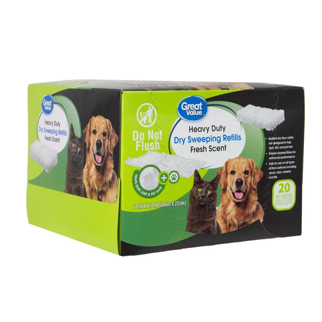 Alt view image 2 of 7 - Great Value Heavy Duty Dry Sweeping Cloth Refills Fresh Scent 20 Count