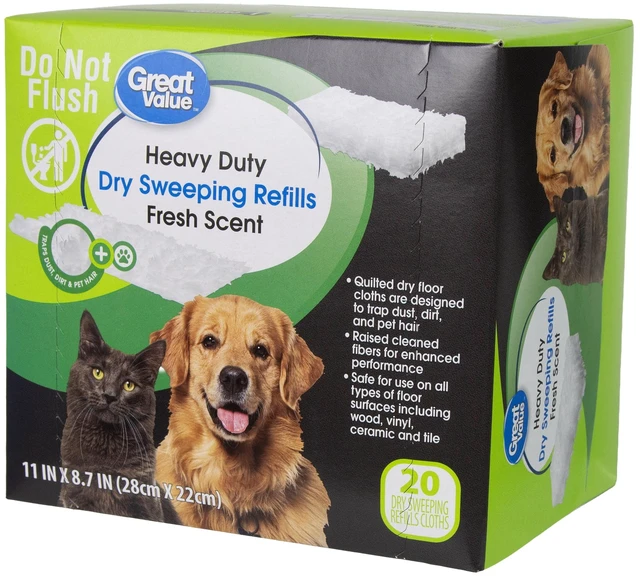 Alt view image 6 of 7 - Great Value Heavy Duty Dry Sweeping Cloth Refills Fresh Scent 20 Count
