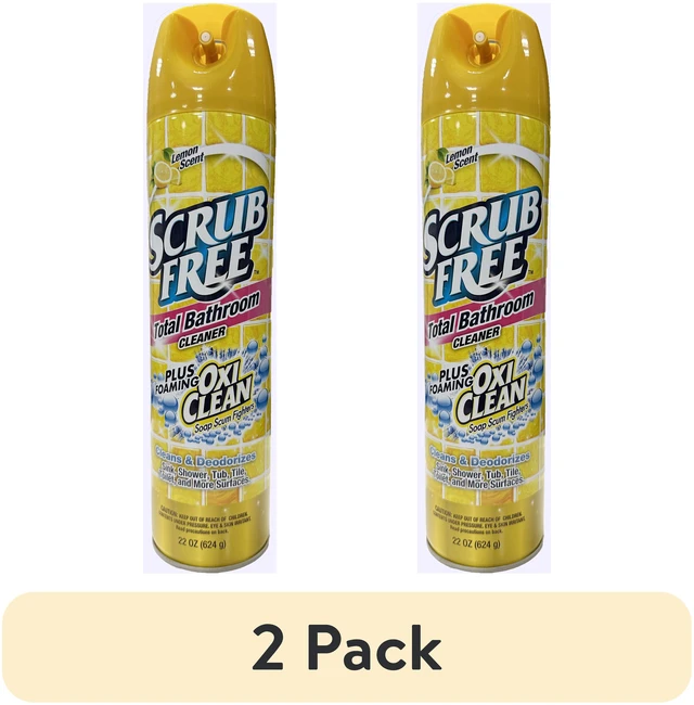 Main image of Scrub Free 2-Pack Bathroom Cleaner 22oz Lemon Scent Oxi Clean Foaming Spray