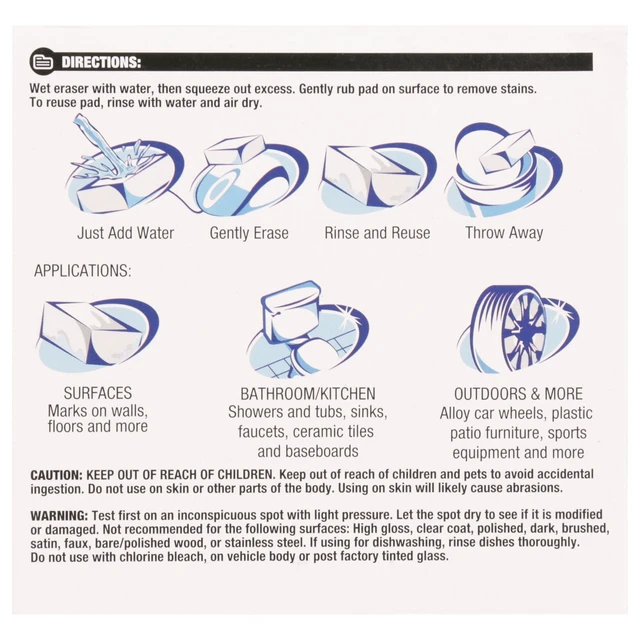 Alt view image 4 of 6 - Great Value Original Cleaning Eraser, 12 Count