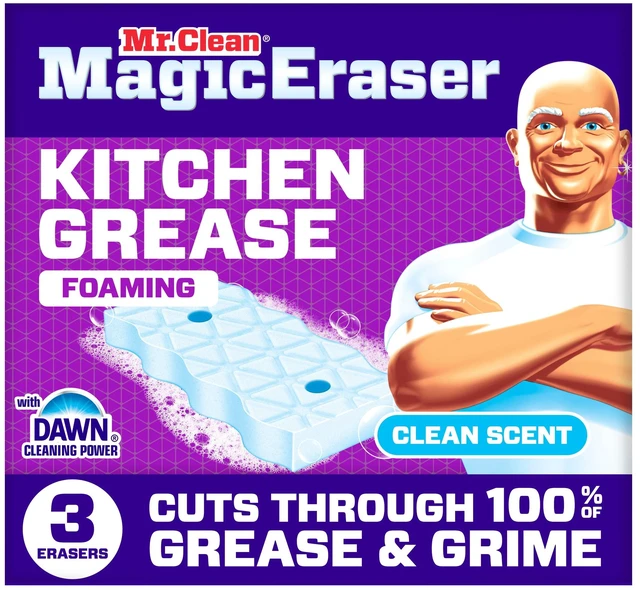 Main image of Mr. Clean Magic Eraser Sponge Kitchen Grease Clean Scent 3 Count