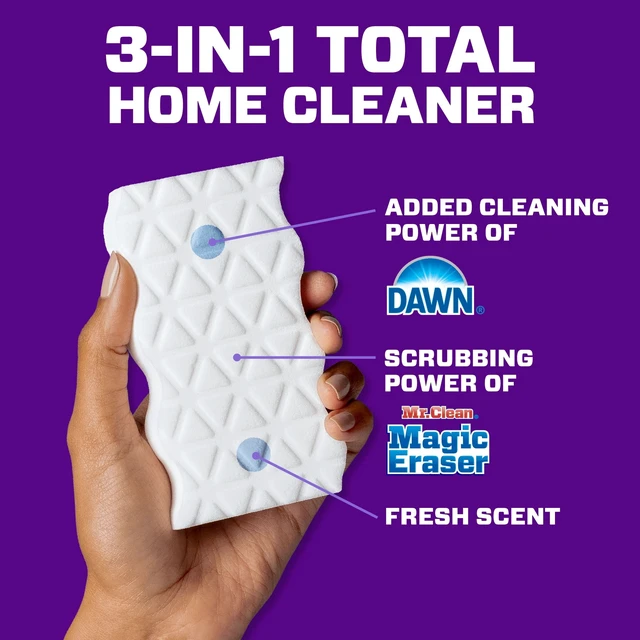 Alt view image 5 of 5 - Mr. Clean Magic Eraser Sponge Kitchen Grease Clean Scent 3 Count