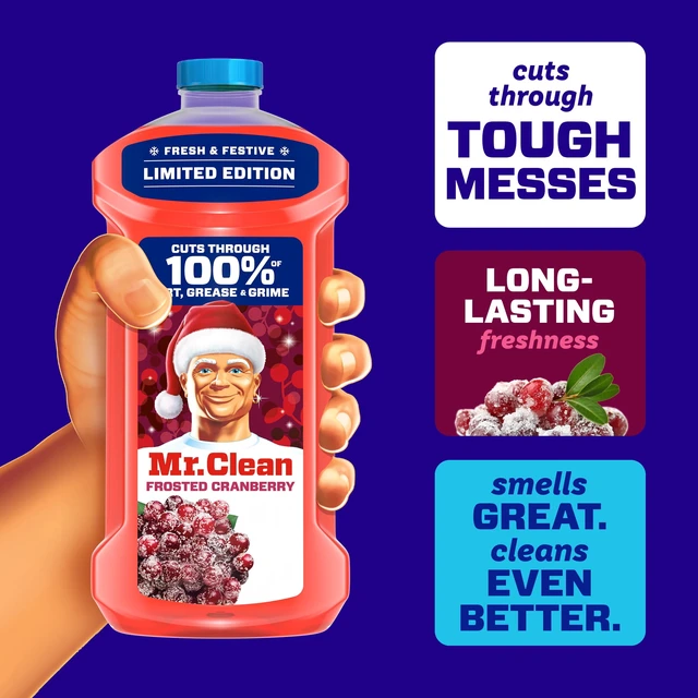 Alt view image 4 of 6 - Mr. Clean All Purpose Floor Cleaner Mop Soap, Frosted Cranberry, 41 fl oz