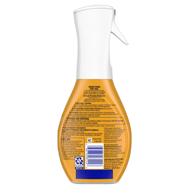 Alt view image 7 of 7 - Mr. Clean Clean Freak Citrus Anti-Bacterial All Purpose Cleaner Spray, 16 fl oz