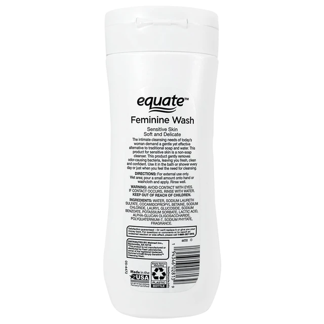 Alt view image 6 of 6 - Equate Feminine Wash Sensitive Skin, Soft and Delicate, 15 fl oz