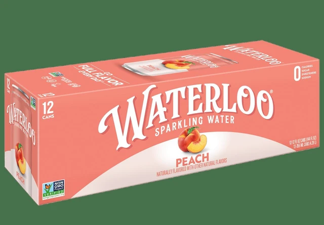 Main image of Waterloo Sparkling Water Peach 12fl oz 12-Pack Cans
