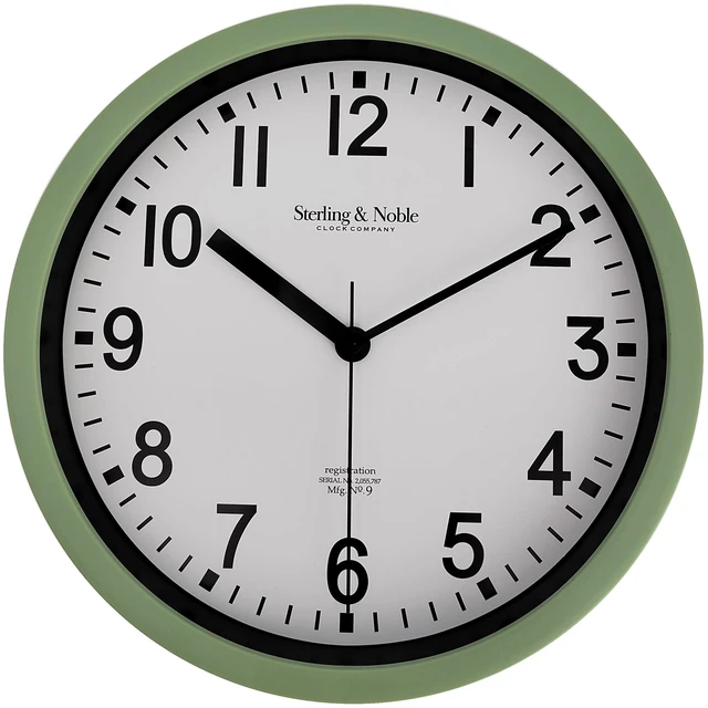Main image of Mainstays Basic 8.78" Sage Analog Round Modern Indoor Wall Clock