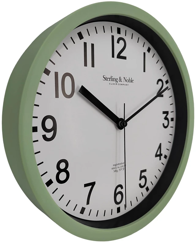 Alt view image 3 of 6 - Mainstays Basic 8.78" Sage Analog Round Modern Indoor Wall Clock