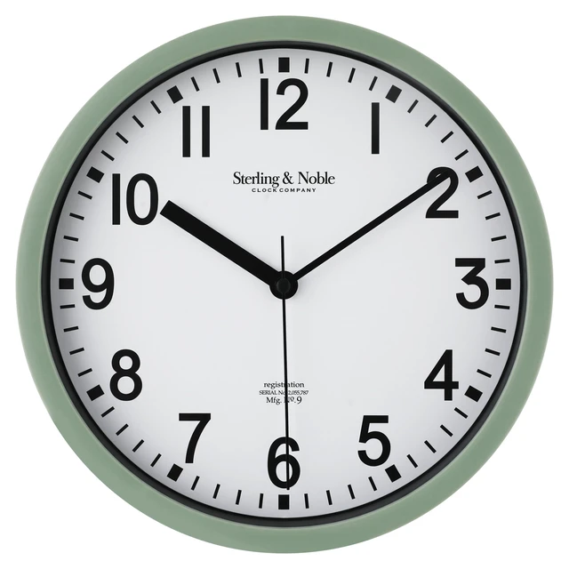 Alt view image 4 of 6 - Mainstays Basic 8.78" Sage Analog Round Modern Indoor Wall Clock