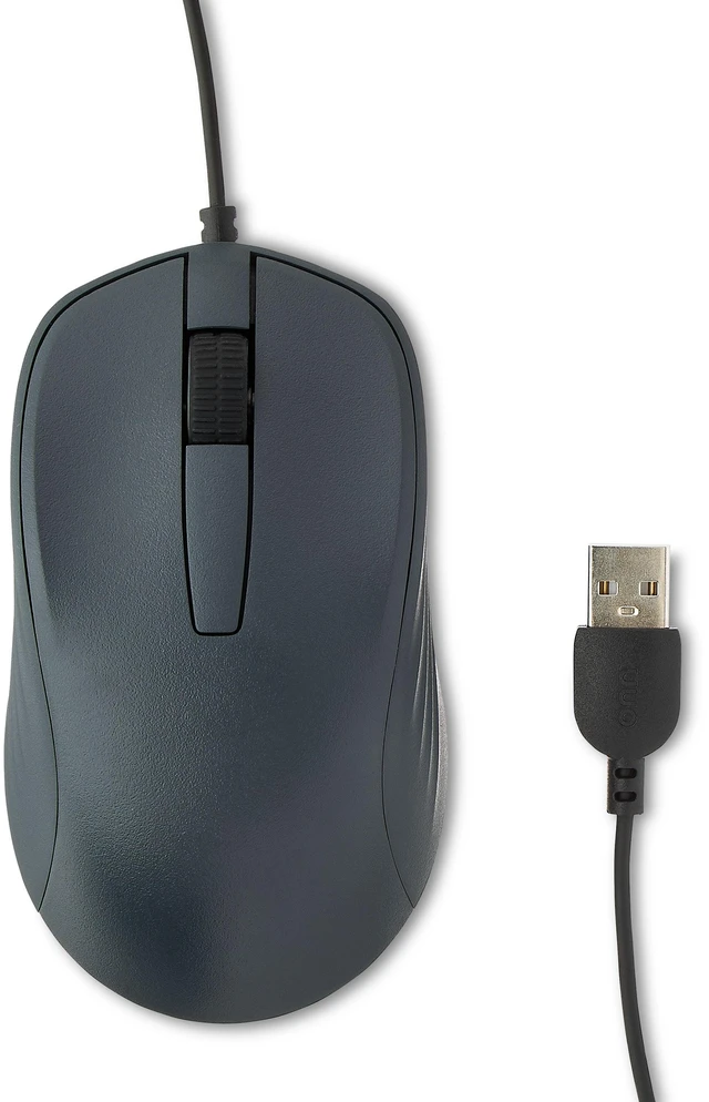 Main image of Onn Wired USB Mouse, 3 Buttons, Gray