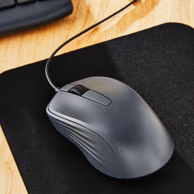 Alt view image 4 of 6 - Onn Wired USB Mouse, 3 Buttons, Gray