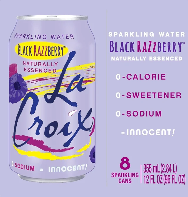 Alt view image 2 of 5 - La Croix Sparkling Water, Black Razzberry, 12 Fl Oz, Pack of 8