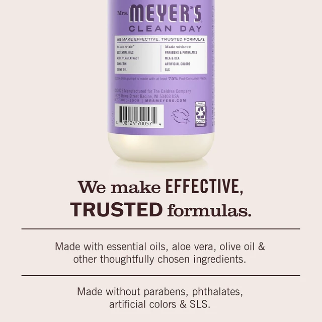 Alt view image 6 of 6 - Mrs. Meyer's Clean Day Hand Soap, Lilac Scent, 12.5 Fl Oz