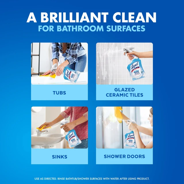 Alt view image 6 of 7 - Lysol OXI Action Disinfectant Bathroom Cleaner Spray, 32 oz