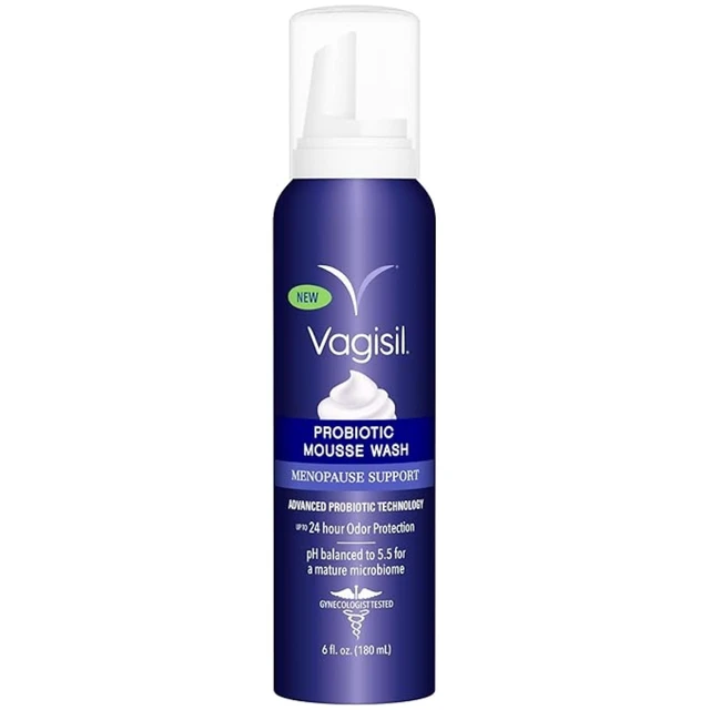 Alt view image 3 of 6 - Vagisil Menopause Support Probiotic Mousse Wash, pH Balanced, Sulfate-Free, Gentle Formula, 6fl oz