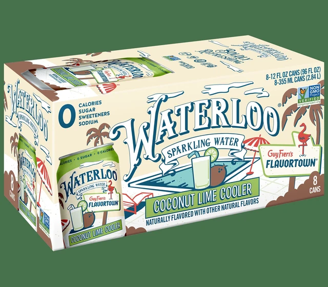 Main image of Waterloo Sparkling Water, Coconut Lime Cooler, 12 fl oz, 8 Pack Cans