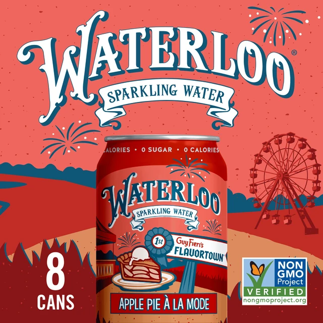 Alt view image 6 of 6 - Waterloo Sparkling Water Apple Pie la Mode 12 fl oz 8 Pack Cans