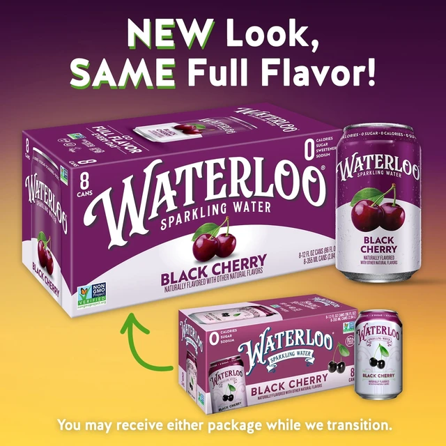 Alt view image 5 of 5 - Waterloo Sparkling Water Black Cherry 12 Fl Oz 8 Pack Cans