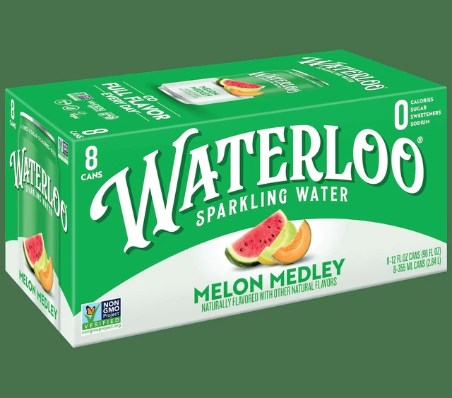 Main image of Waterloo Sparkling Water Melon Medley 12 fl oz 8 Pack Cans