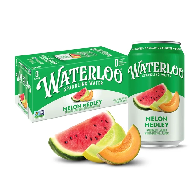 Alt view image 5 of 5 - Waterloo Sparkling Water Melon Medley 12 fl oz 8 Pack Cans