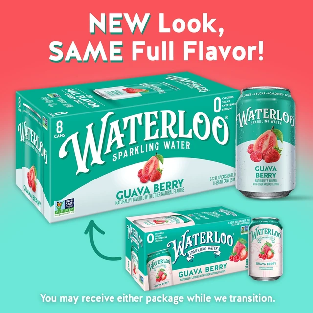 Alt view image 2 of 5 - Waterloo Sparkling Water Guava Berry 12Fl Oz 8Pack Zero Calories Zero Sugar Non-GMO