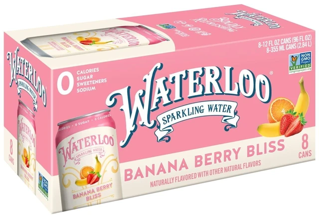 Main image of Waterloo Sparkling Water Banana Berry Punch 12fl oz 8-Pack