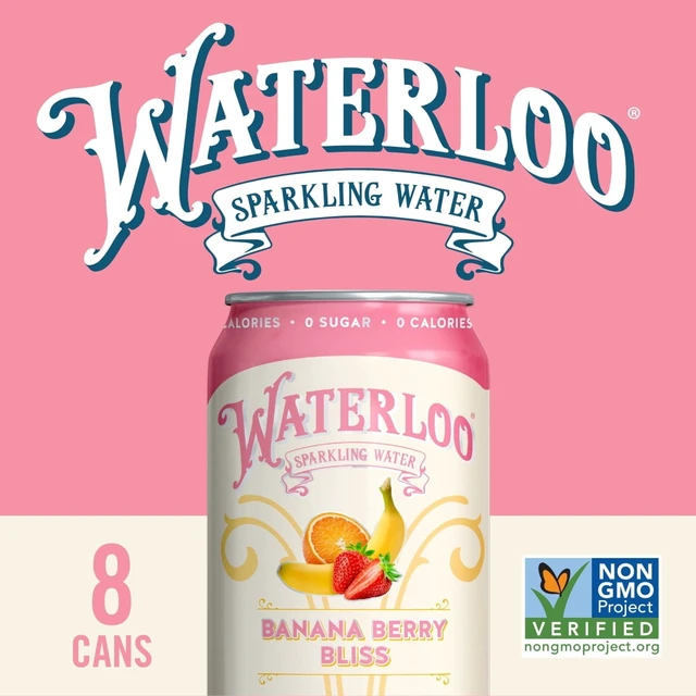 Alt view image 2 of 6 - Waterloo Sparkling Water Banana Berry Punch 12fl oz 8-Pack