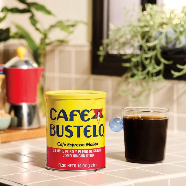 Alt view image 2 of 6 - Cafe Bustelo Espresso Style Dark Roast Ground Coffee, Limited Edition Game Face Design with Tattoo Kit, 10oz Can