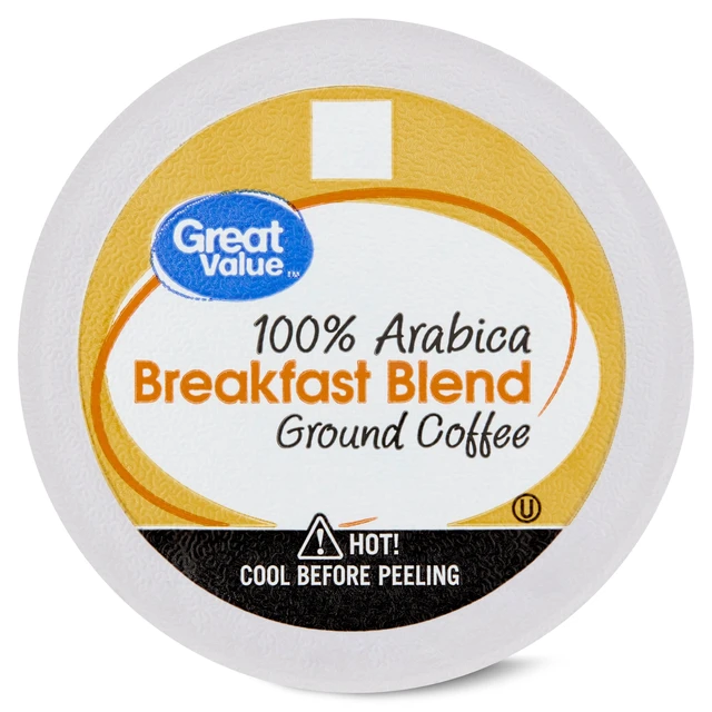 Alt view image 5 of 6 - Great Value 100% Arabica Breakfast Blend Medium Roast Ground Coffee Pods, 12 Count